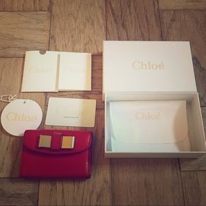 Chloe Compact Wallet in Fetish Red